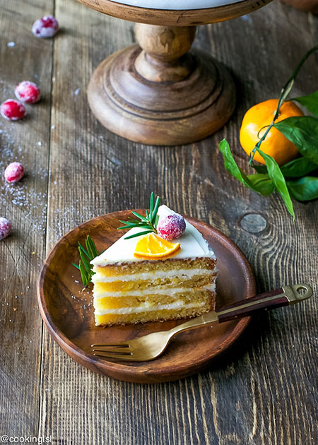 کیک نارنگی در سه نوع ساده، بدون گلوتن و چند لایه