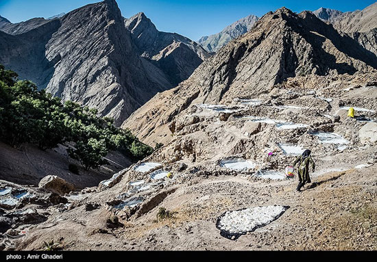 چشمه نمک روستای سرآقاسید از توابع کوهرنگ