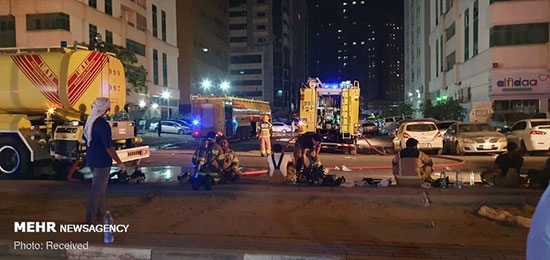 آتش‌سوزی یک برج مسکونی در شارجه امارات