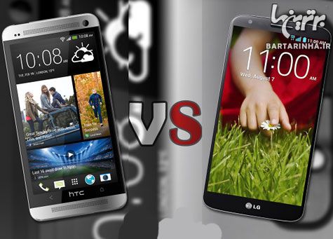 LG G2 در مقابل HTC One