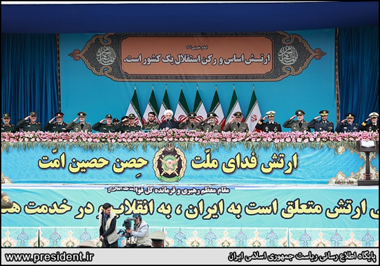 روحانی در مراسم بزرگداشت روز ارتش