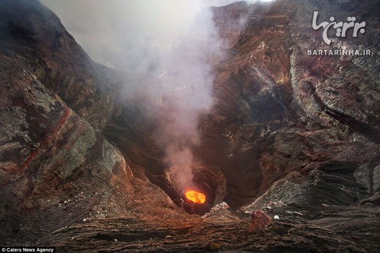 تصاویر شگفت انگیز از سفر به قلب آتشفشان