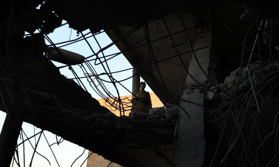 مقر حزب دموکرات کردستان پس از انهدام