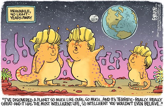 کاریکاتور: این هم سیاره ترامپ!