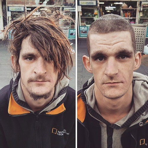 اصلاح موی بی‌خانمان ها برای مبارزه با اعتیاد