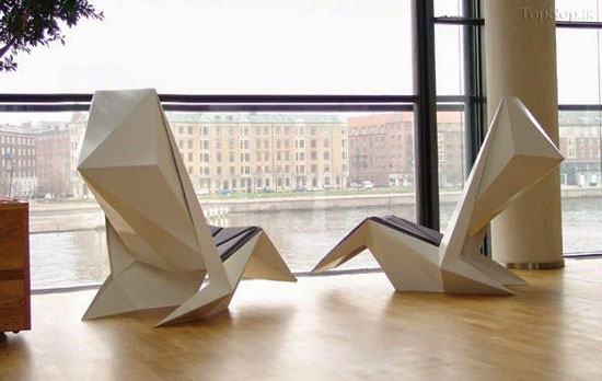 مبلمان هایی ساخته شده با هنر اوریگامی