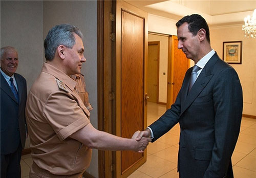 دیدار وزیر دفاع روسیه با بشار اسد +عکس