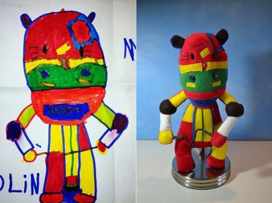 ساخت عروسک نقاشی های کودکان +عکس