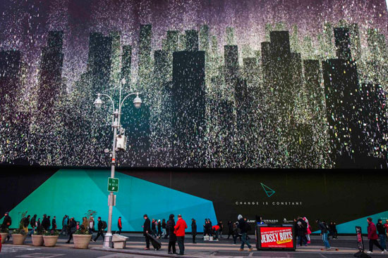 بزرگترین بیلبورد جهان در میدان تایمز +عکس