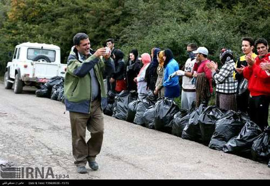 پاک سازی تفرجگاه ها و مکان های گردشگری کنار جاده ای + عکس