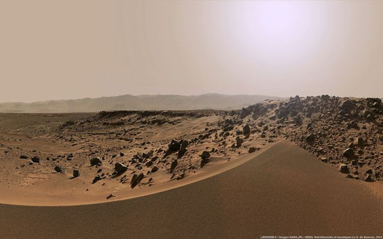 تصاویری زیبا از غروب خورشید در مریخ