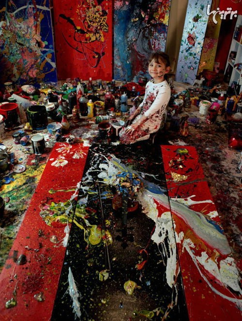 نقاشی‌های انتزاعی هنرمند 6 ساله +عکس