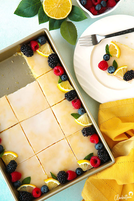 شیت کیک؛ لیمویی‌ترین کیک تخته‌ای لیمو