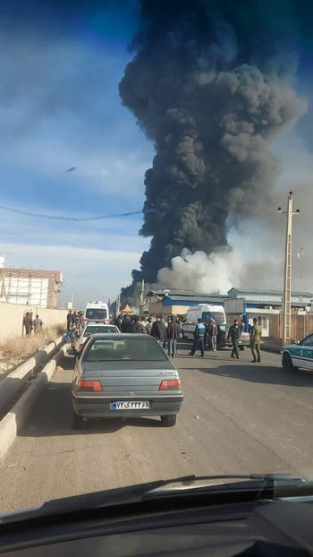 انفجار و آتش‌سوزی در شهرک صنعتی اشتهارد