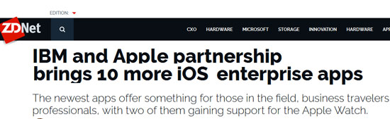 همکاری IBM و اپل بر سر 10 اپلیکیشن جدید