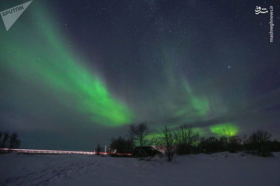 تصاویری زیبا از شفقِ قطبی در روسیه