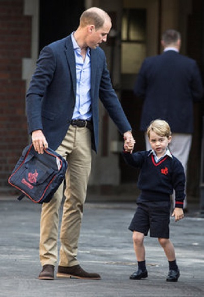 اولین روز مدرسه فرزند نوه ملکه بریتانیا