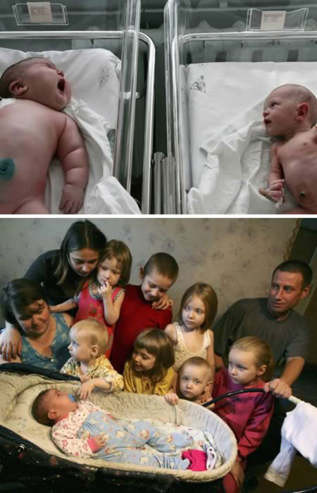 رکورد چاق‌ترین نوزادان دنیا +عکس