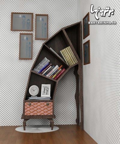 قفسه های کتاب منحصر بفرد و خلاقانه (2)