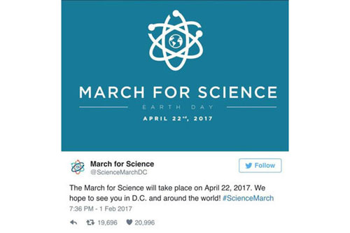 راهپیمایی دانشمندان معترض علیه ترامپ