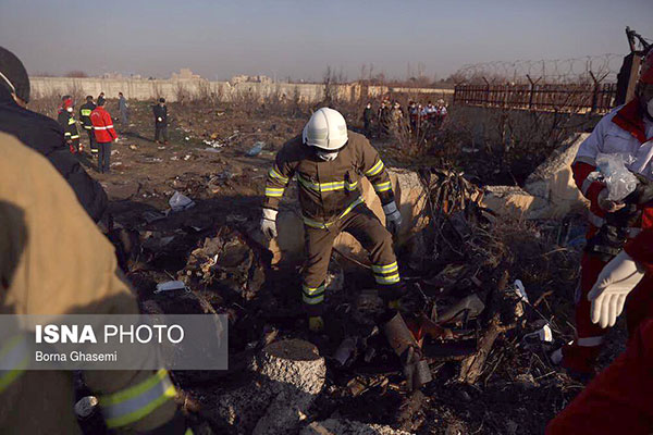 تصاویری از سقوط هواپیمای اوکراینی در تهران