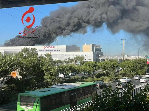 آتش‌سوزی گسترده در غرب تهران