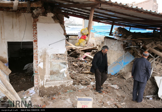 بازدید روحانی از مناطق سیل زده