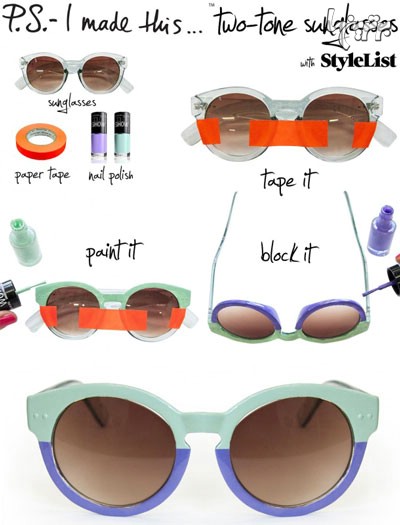 آموزش تصویری تزیین عینک های آفتابی