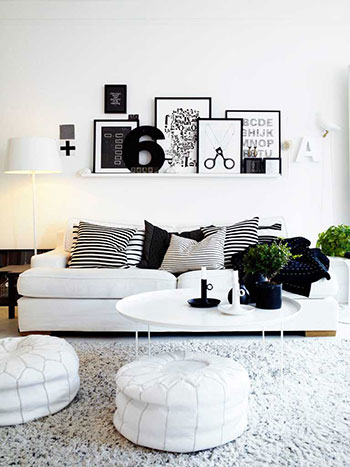 ترکیب سیاه و سفید در دکوراسیون داخلی منزل