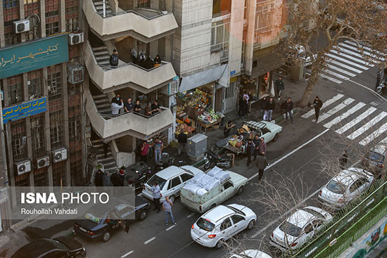 شلیک ضدهوایی در آسمان تهران