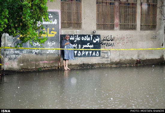 عکس: آب گرفتگی معابر در ساری