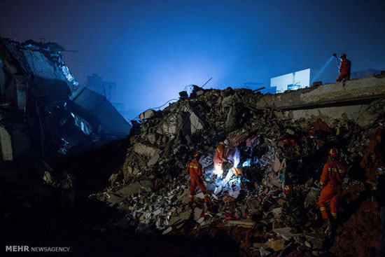 تصاویری سهمگین از رانش زمین در چین
