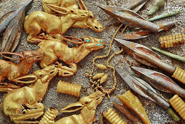 کشف گنجینه‌ای از طلا با قدمت ۲۸۰۰ سال در قزاقستان