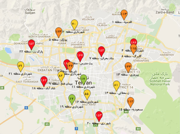 24 ساعت باران هم هوای تهران را تمیز نکرد