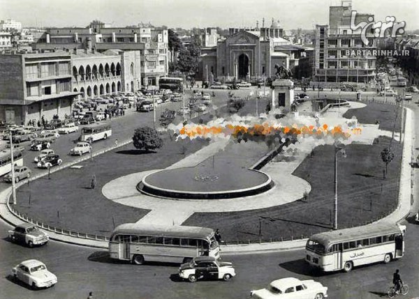 عکس: میدان توپخانه در دهه 1330 شمسی