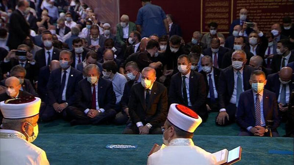 برپایی اولین نمازجمعه در ایاصوفیه پس از ۸۶ سال