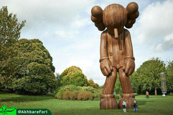مجسمه چوبی «پینوکیو» در پارکی در چین