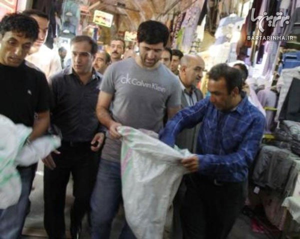 عکس؛ باقری و دین محمدی در بازار تبریز