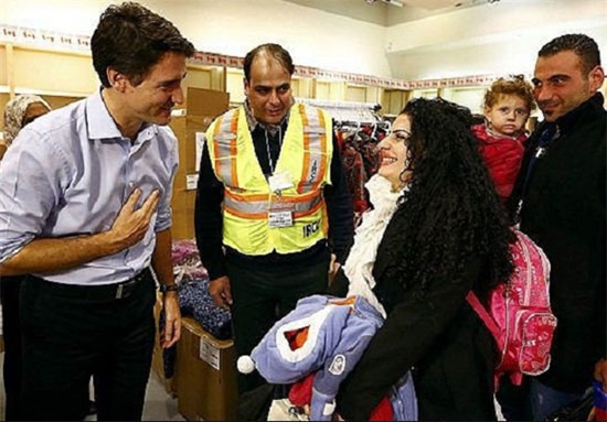 عکس سلفی نخست وزیر کانادا با پناهجویان