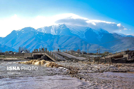 تخریب هولناک یک پل در سیلِ آذربایجان