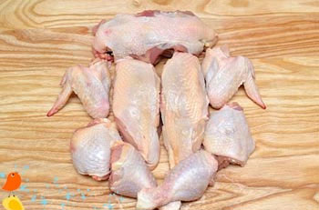 آموزش تصویری خرد کردن مرغ