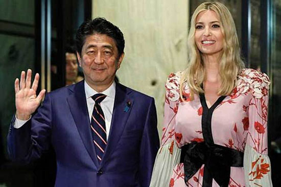 سورپرایز نخست وزیر ژاپن برای «ایوانکا ترامپ»