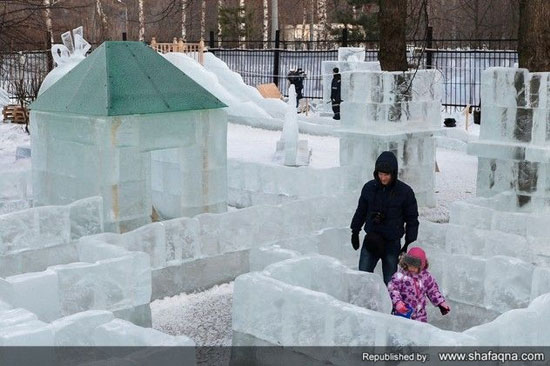 جشنواره تندیس های یخی در مسکو +عکس