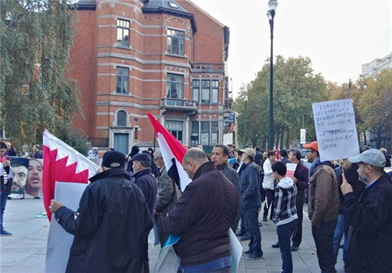 تظاهرات مقابل سفارت عربستان در بروکسل