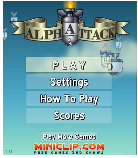 بازی تایپ Alpha Attack