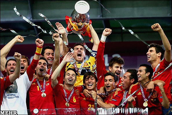 قهرمانی اسپانیا با پیروزی پرگل برابر ایتالیا