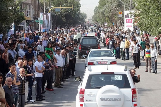 (تصاویر) ورود روحانی به اردبیل