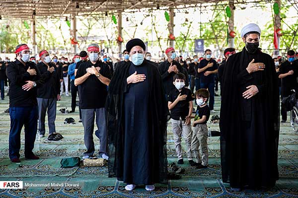 حضور رئیسی در مراسم عزاداری دانشگاه تهران