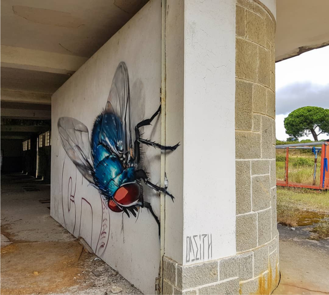 هنر‌های خیابانی برجسته روی دیوار خیابان‌های متروکه