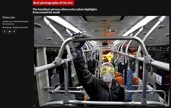 عکس روز گاردین؛ کرونا و متروی تهران